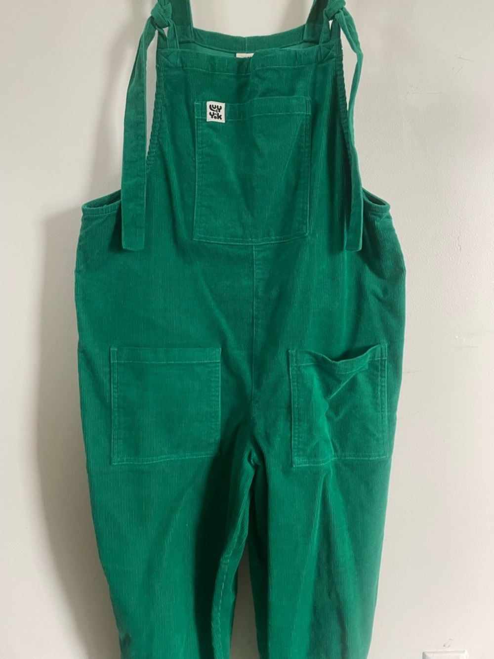 Teal Corduroy Overalls with Front Pockets